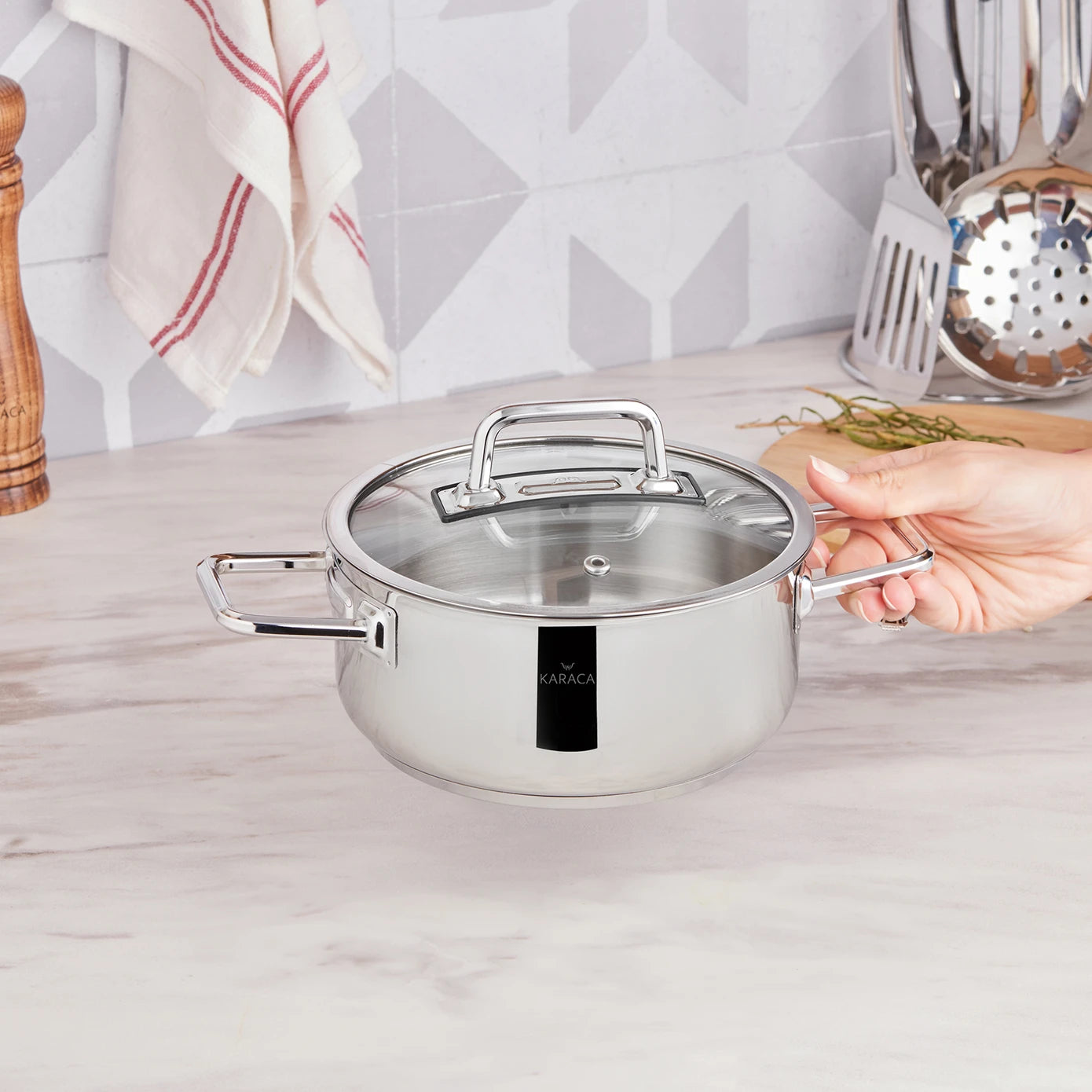 American Kitchen Stainless Steel Casserole Pan