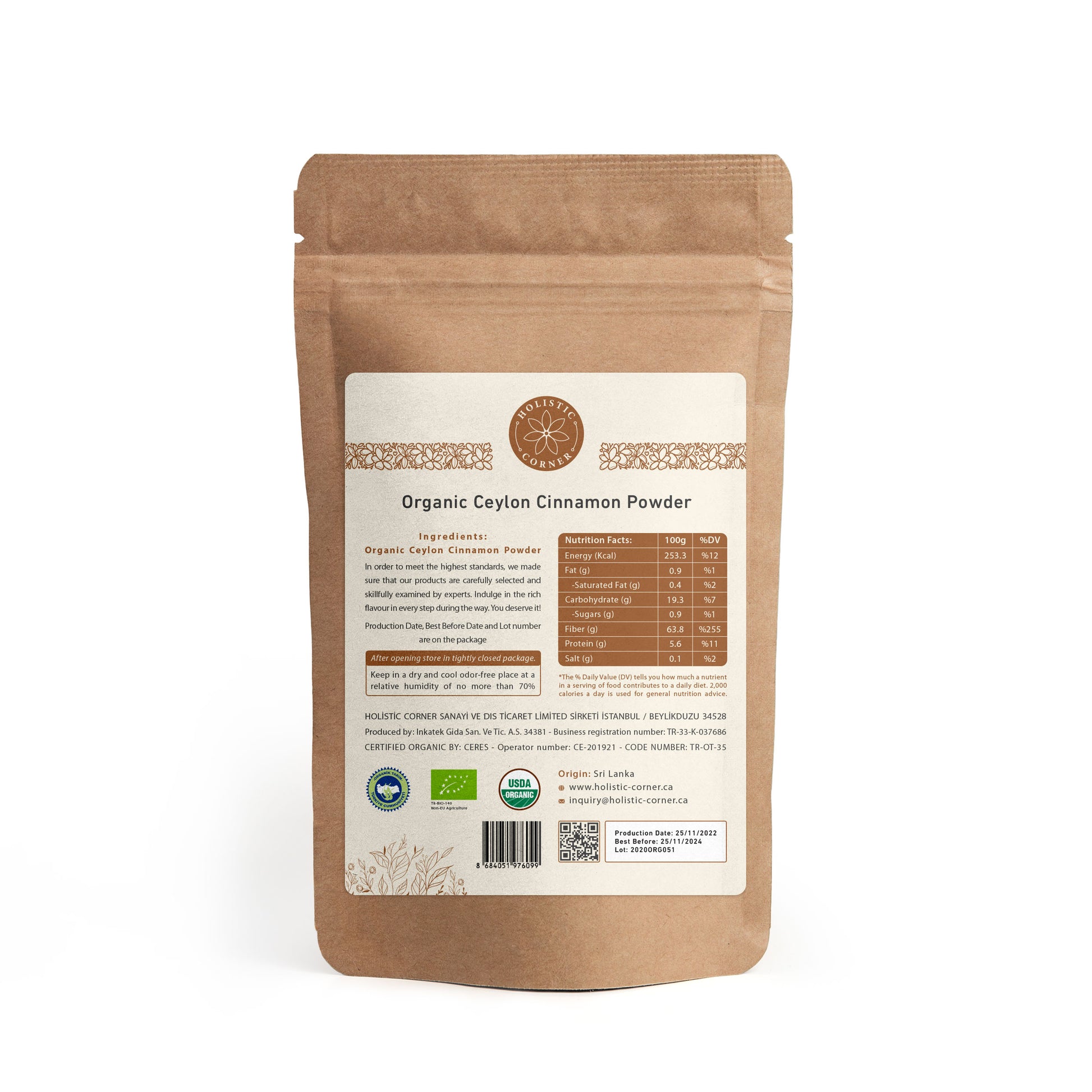 Organic Ceylon Cinnamon Powder | 0.19 lb - Exquisite flavor in every sprinkle.