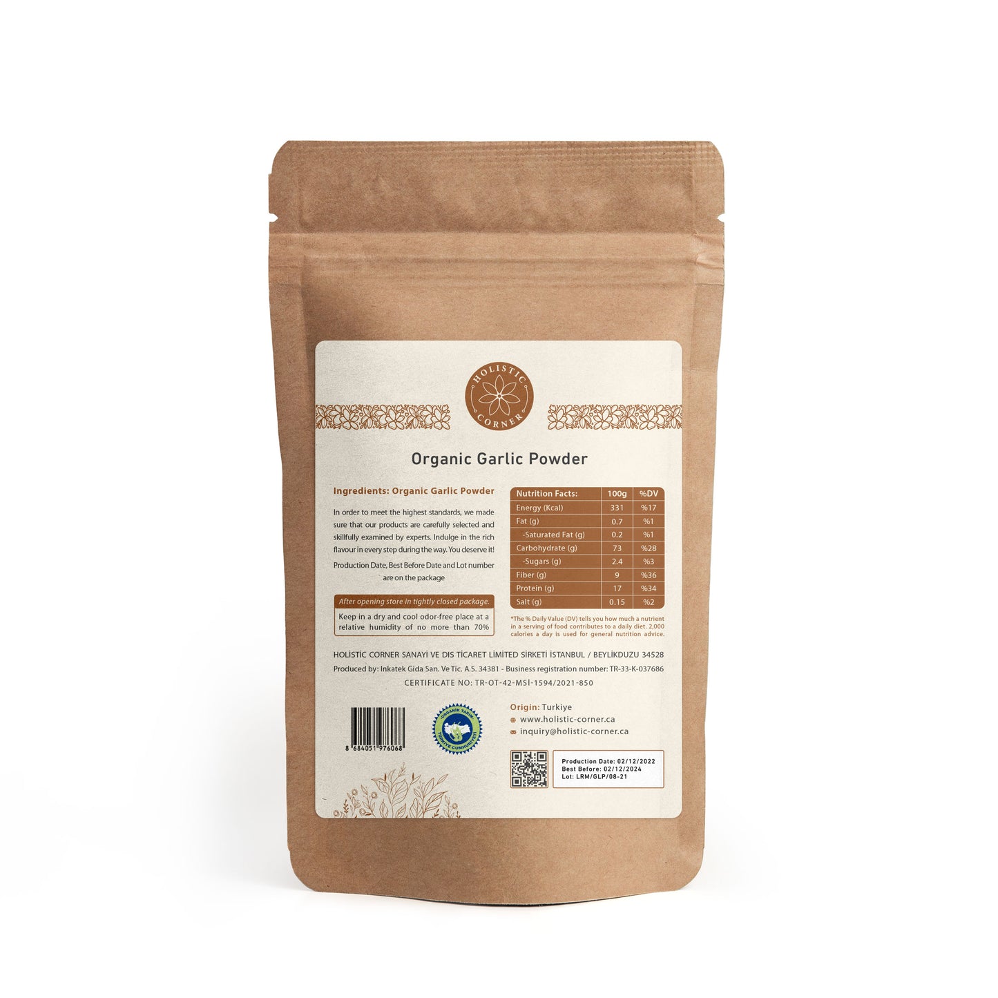 A versatile and aromatic addition to your culinary creations, this organic garlic powder comes in a convenient 0.19 lb package.