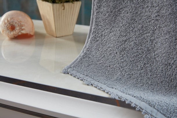 Gray Hand Towel - Soft and Absorbent Towel for Bathroom or Kitchen